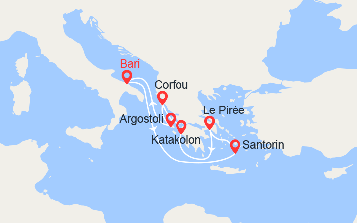 itinéraire croisière Méditerranée Orientale : Iles grecques, Grèce 